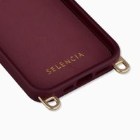 Selencia Coque arrière Rivièra avec MagSafe avec crochets amovibles Apple iPhone 17e / 16e - Bold Burgundy