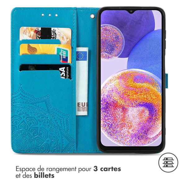 imoshion Etui de télephone Mandala Samsung Galaxy A23 (5G) - Turquoise