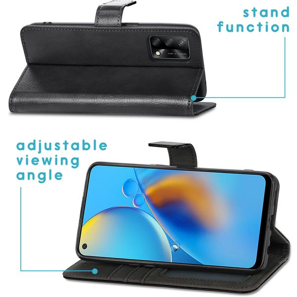 imoshion Étui de télephone portefeuille de luxe Oppo A74 (4G) - Noir