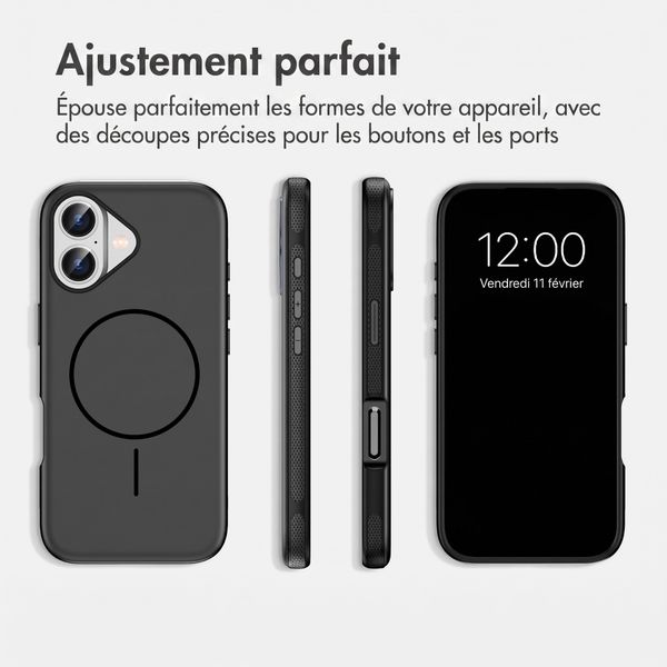 imoshion Coque arrière Color avec Thin MagSafe Ring Apple iPhone 17 - Noir