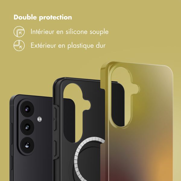 Selencia Coque arrière Vivid avec MagSafe Samsung Galaxy S26 - Gradient Olive Dust