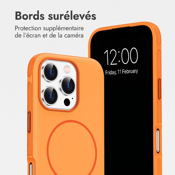 imoshion Coque arrière Color avec Thin MagSafe Ring Apple iPhone 16 Pro - Orange
