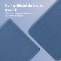imoshion Étui de liseuse portefeuille Canvas Kobo Clara Colour / BW - Bleu foncé