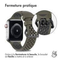 imoshion Bracelet sport en silicone avec boucle Apple Watch | 38/40/41/42 mm - Green & Black