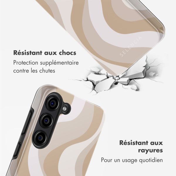 Selencia Coque arrière Vivid Samsung Galaxy S23 - Desert Waves Beige