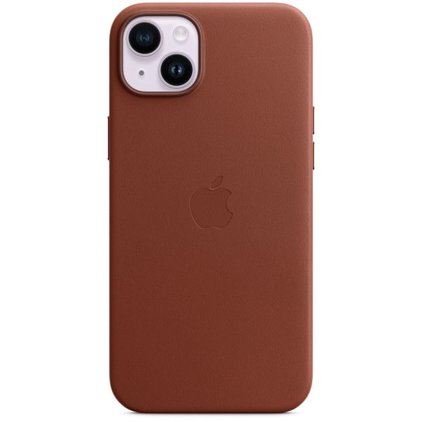 Apple Coque Leather MagSafe Apple iPhone 14 Plus - Umber