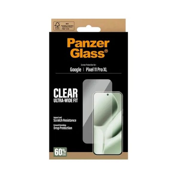 PanzerGlass Protection d'écran Ultra-Wide Fit Anti-bactérienne avec applicateur Google Pixel 11 Pro XL
