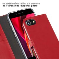 Selencia Étui portefeuille en cuir véritable Apple iPhone 17e / 16e - Rouge