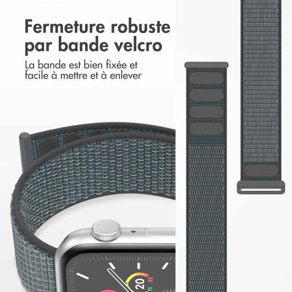 imoshion Bracelet en nylon Apple Watch | 38/40/41/42 mm - Ash Green