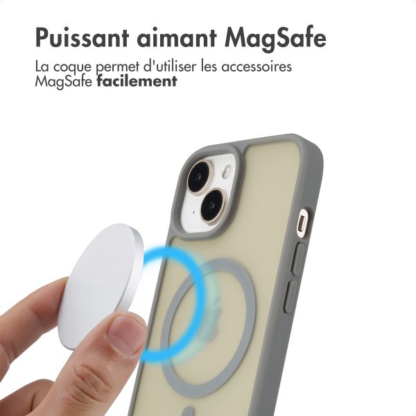 imoshion Coque Color Guard avec MagSafe Apple iPhone 15 - Gris
