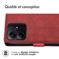 imoshion Étui de télephone portefeuille de luxe Xiaomi Redmi Note 14 (5G) - Rouge