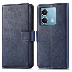 imoshion Étui de télephone portefeuille de luxe Xiaomi Redmi Note 13 (5G) - Bleu foncé
