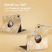imoshion Coque tablette Design rotatif à 360° Samsung Galaxy Tab A9 Plus - Yellow Flowers