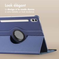 imoshion Coque tablette rotatif à 360° Samsung Galaxy Tab S10 Ultra / Tab S9 Ultra - Bleu foncé