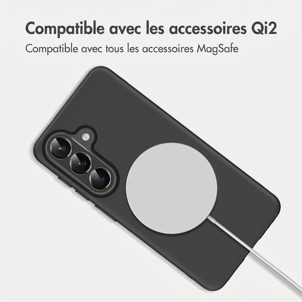 imoshion Coque arrière Color avec Thin MagSafe Ring Samsung Galaxy S26 - Noir