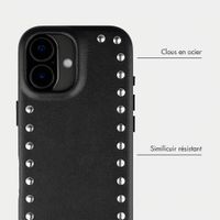 Selencia Coque arrière Studs avec MagSafe Apple iPhone 16 - Velvet Black