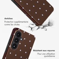 Selencia Coque arrière Vivid avec MagSafe Samsung Galaxy S26 FE - Happy Dots Chocolate