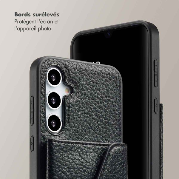 Selencia Coque de télephone Sera avec cordon et porte-cartes enveloppe Samsung Galaxy A35 - Noir