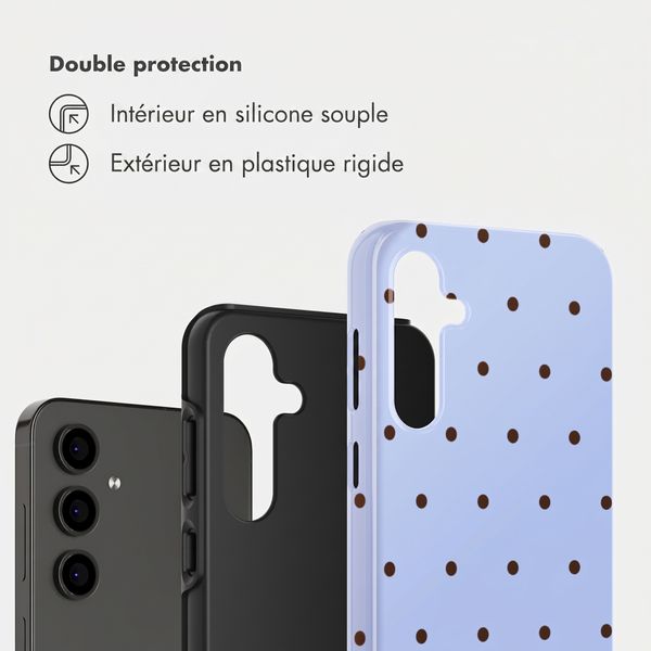 Selencia Coque arrière Vivid Samsung Galaxy S24 FE - Happy Dots Digital Sky