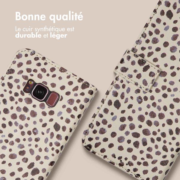imoshion Étui de télephone portefeuille Design Samsung Galaxy S8 - Black And White Dots