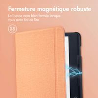 imoshion Étui de liseuse portefeuille Canvas Sleepcover avec support Kobo Sage / Tolino Epos 3 - Peach