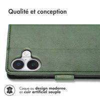 imoshion Étui de télephone portefeuille de luxe Apple iPhone 17 - Vert