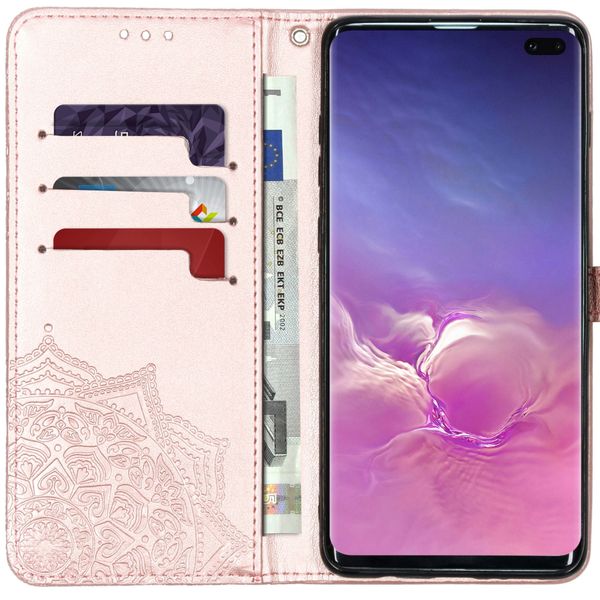 Etui de télephone portefeuille Mandala Samsung Galaxy S10 Plus - Rose