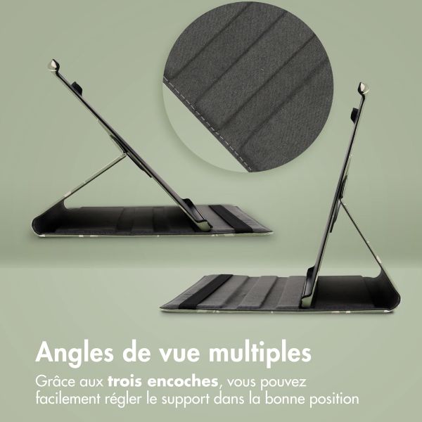 imoshion Coque Design rotatif à 360° Samsung Galaxy Tab S10 Ultra / Tab S9 Ultra - Green Flowers