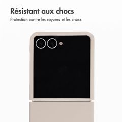Accezz Coque Liquid Silicone Samsung Galaxy Z Flip 8 - Stone