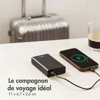 imoshion Ultra Series Aluminium Batterie externe 20.000 mAh - Charge rapide jusqu'à 33 watts - Black
