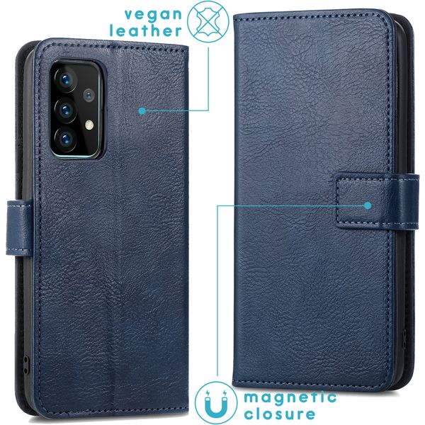imoshion Étui de télephone portefeuille de luxe Samsung Galaxy A52(s) (5G/4G) - Bleu foncé