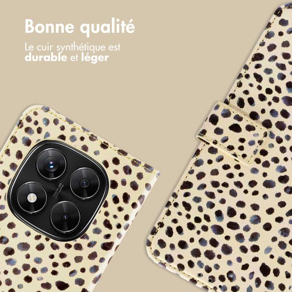 imoshion Étui de télephone portefeuille Design Xiaomi Redmi Note 14 Pro (5G) / 14 Pro Plus (5G) - Black And White Dots