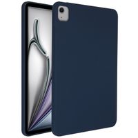 Accezz Coque Liquid Silicone avec porte-stylet Apple iPad Air 13 pouces (2026) M4 / (2025) M3 / (2024) M2 - Bleu foncé