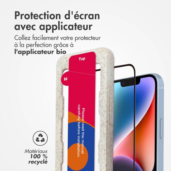 Accezz Protection d'écran en verre trempé avec applicateur Apple iPhone 17e / 16e / 14 / 13 / 13 Pro