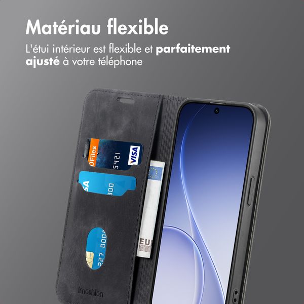 imoshion Étui de téléphone portefeuille Slim Oppo Reno15 F (5G) - Noir