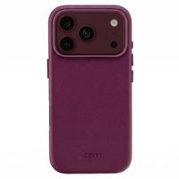Accezz Coque arrière en cuir avec MagSafe Apple iPhone 18 Pro Max / 17 Pro Max - Heath Purple