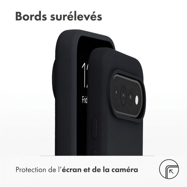 Accezz Coque Liquid Silicone avec MagSafe Google Pixel 11 / 11 Pro / 10 / 10 Pro - Noir