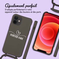 Coque Color MagSafe avec cordon amovible et photo et/ou texte personnalisés Apple iPhone 12 (Pro) - Petit cœur orné