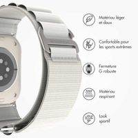 imoshion Bracelet en nylon Alpine Apple Watch | 38/40/41/42 mm - Blanc