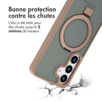 Accezz Coque Ring Stand avec MagSafe Samsung Galaxy S25 - Marron