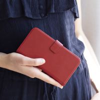Selencia Étui portefeuille en cuir véritable Samsung Galaxy S21 - Rouge