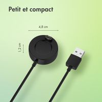 imoshion Station de charge Garmin Watch | Câble de chargement USB-A - 0,5 metre - Noir