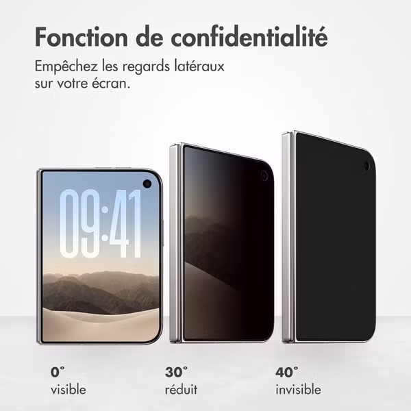 Accezz Protection d'écran en verre trempé Privacy Apple iPhone Duo