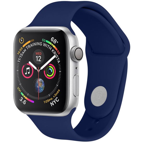 imoshion Bracelet sport en silicone Apple Watch | 44/45/46/49 mm - Bleu foncé