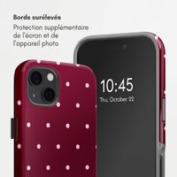 Selencia Coque arrière Vivid Apple iPhone 13 Pro - Happy Dots Burgundy