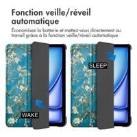 imoshion Coque tablette Design Trifold Apple iPad Air 13 pouces (2026) M4 / (2025) M3 / (2024) M2 - Green Plant