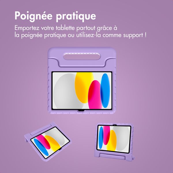 imoshion Coque kidsproof avec poignée Apple iPad 11 (2025) 11 pouces A16 / iPad 10 (2022) 10.9 pouces - Lila