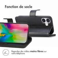 imoshion Étui de télephone portefeuille de luxe Apple iPhone 16 Plus - Noir