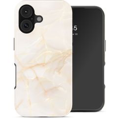 Selencia Coque arrière Vivid Apple iPhone 17 - Golden Beige Marble