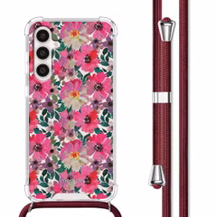 imoshion Coque Design avec cordon Samsung Galaxy S23 FE - Flower Water
